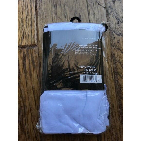 NEW Leg Avenue White and Black Stockings with Ruffle - Picture 2 of 4